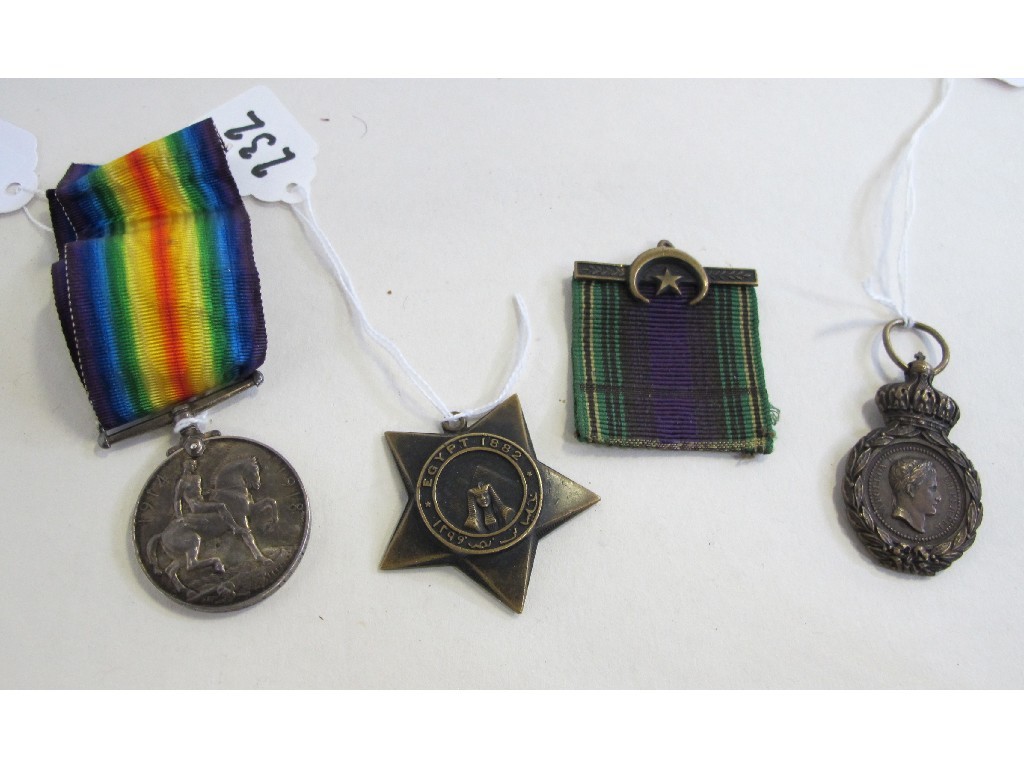 Appraisal: Lot comprising war medal to PTE A Sloan M G