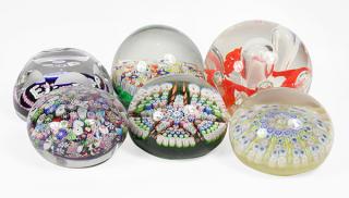 Appraisal: lot of Art glass paperweights lot of Art glass paperweights