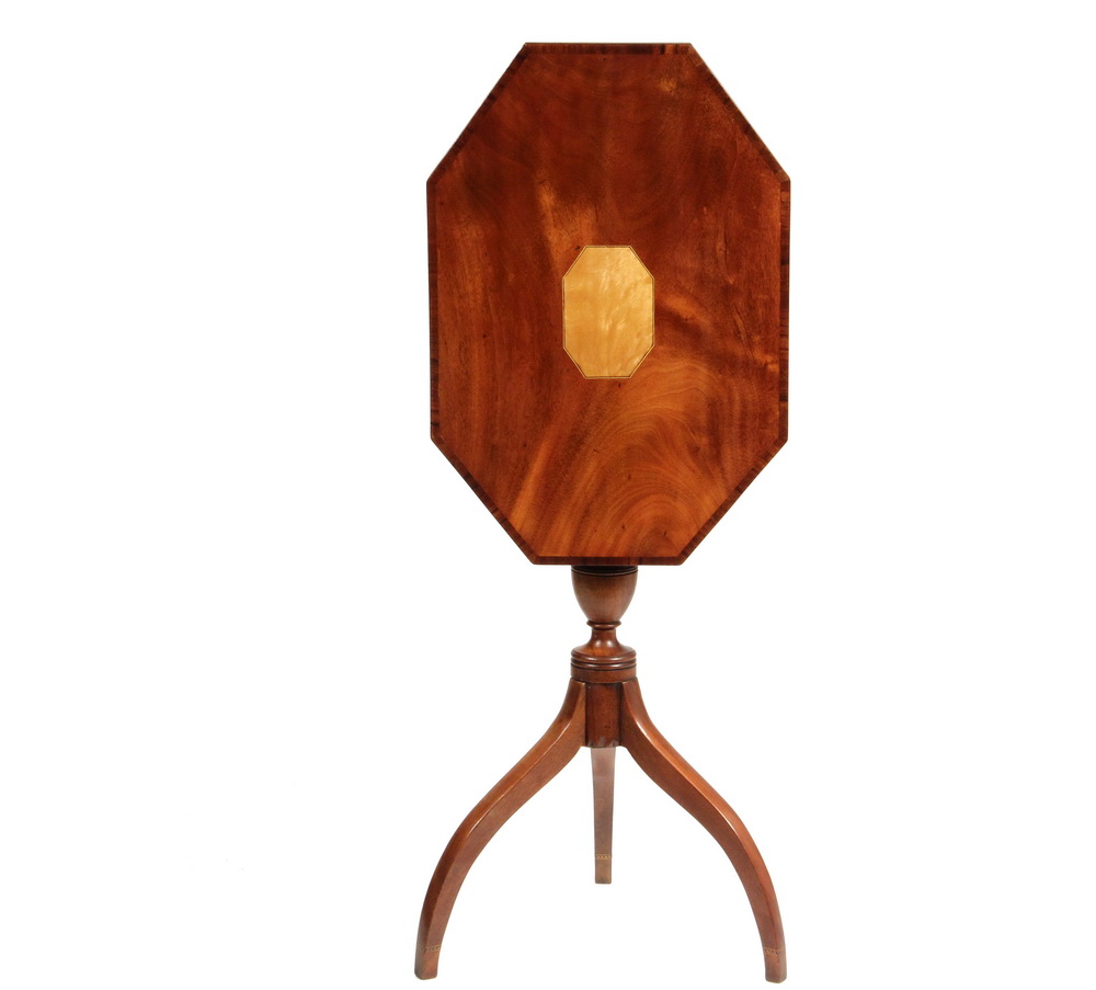 Appraisal: FEDERAL CANDLESTAND - Fine Quality Stand in select figured mahogany