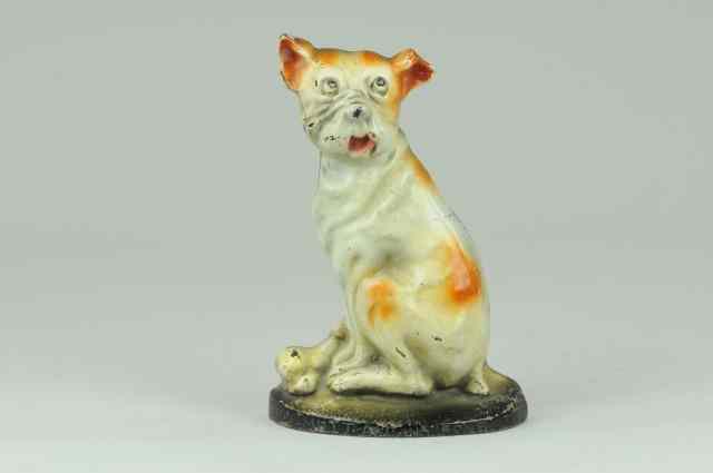 Appraisal: 'MUTT AND HIS BONE'' DOORSTOP Charming depiction of a seated