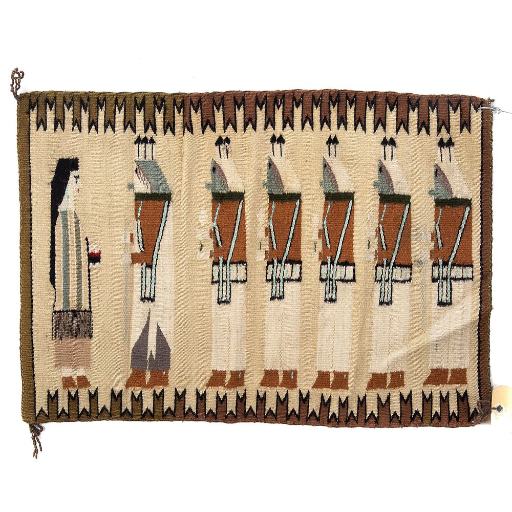 Appraisal: Navajo Story Teller Rug x in From the collection of