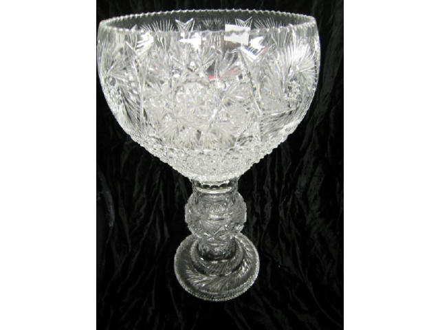 Appraisal: Cut Crystal Centerpiece Vase