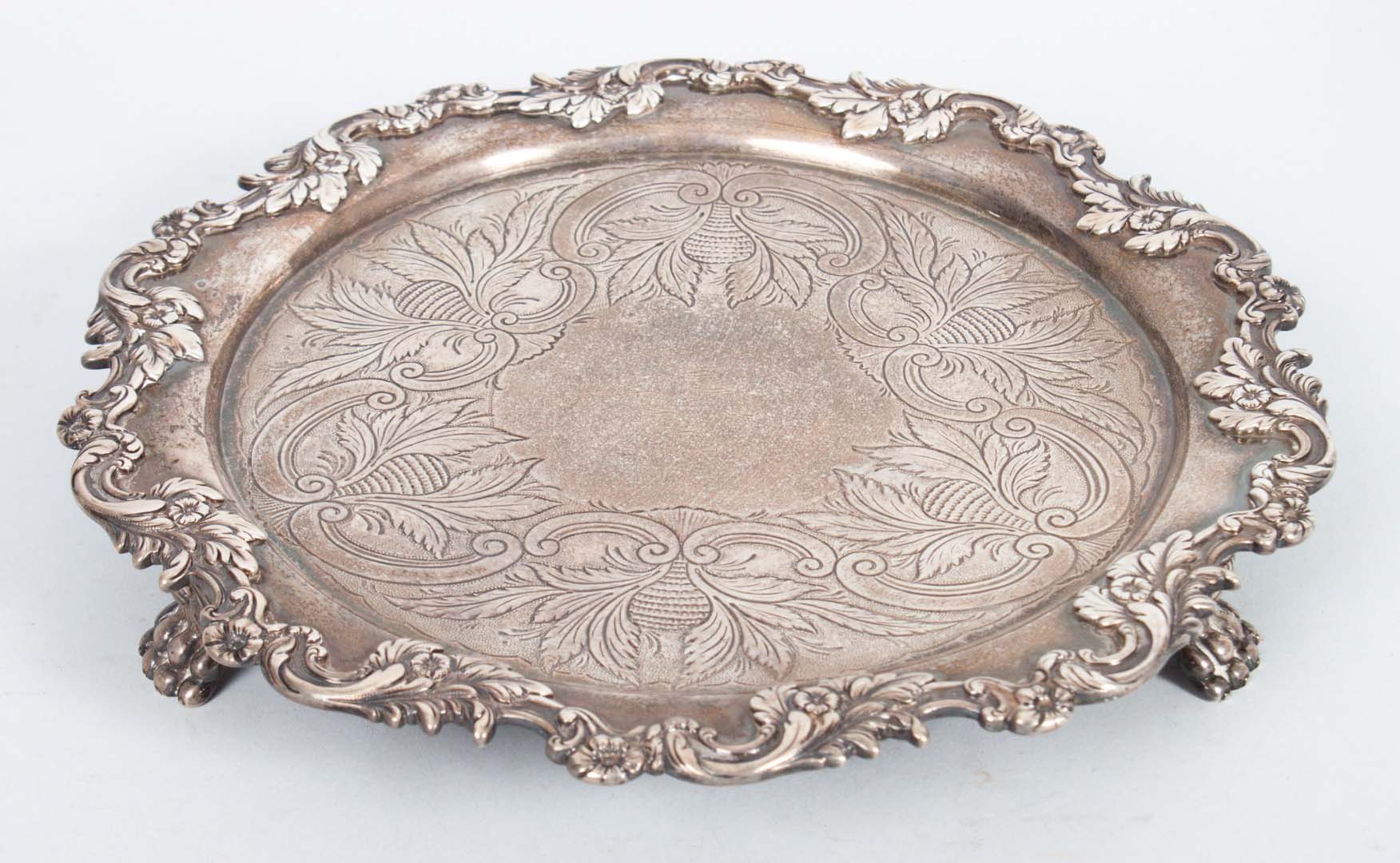 Appraisal: American sterling silver footed salver A E Warner Baltimore second