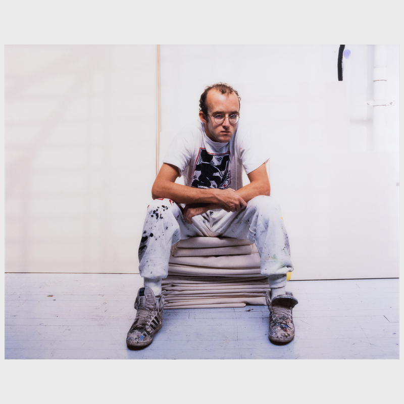 Appraisal: Wolfgang Wesener b Keith Haring in His Studio Chromogenic print