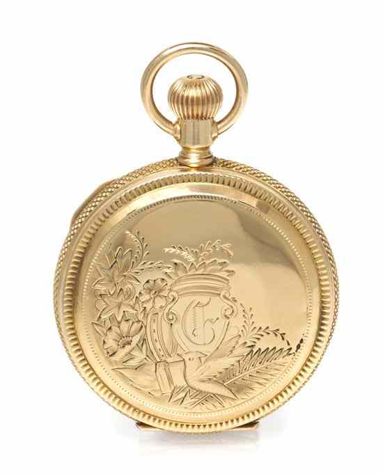 Appraisal: A Karat Yellow Gold Hunter Case Pocket Watch Elgin mm