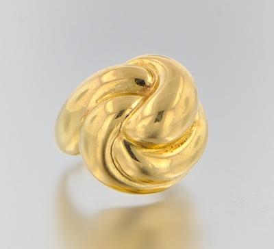 Appraisal: An k Gold Dome Swirl Ring k yellow gold ring