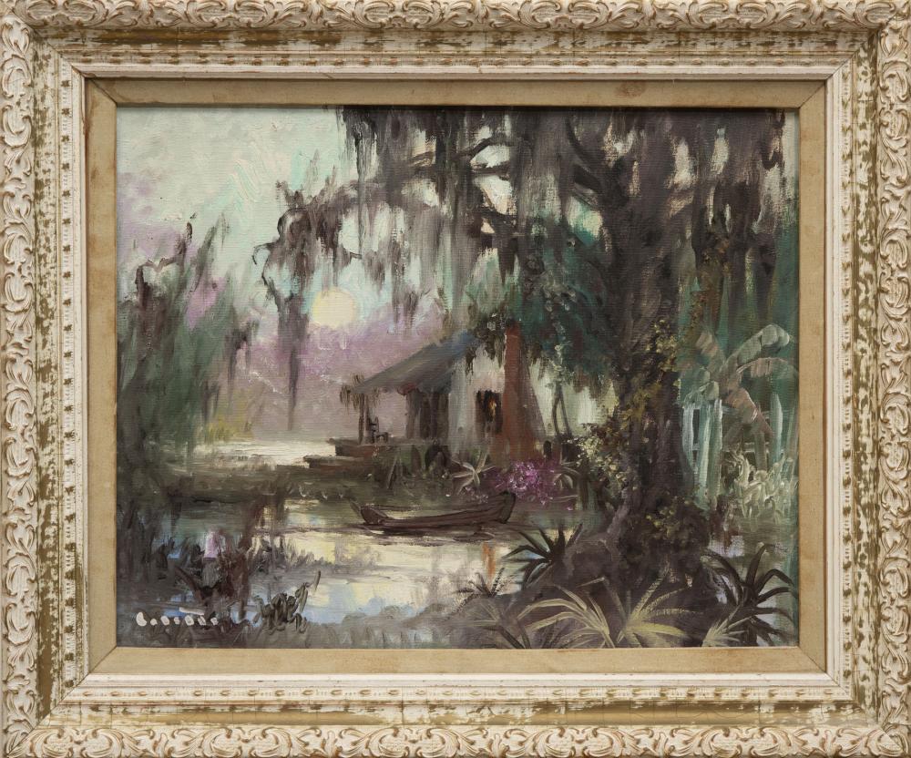 Appraisal: Colette Pope Heldner American Louisiana - Swamp Idyll oil on