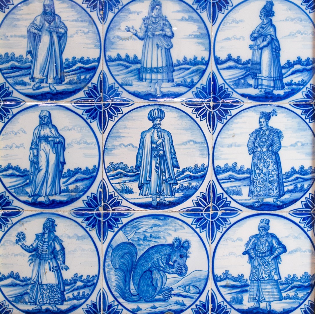 Appraisal: A rare Dutch Delft blue and white tile panel by