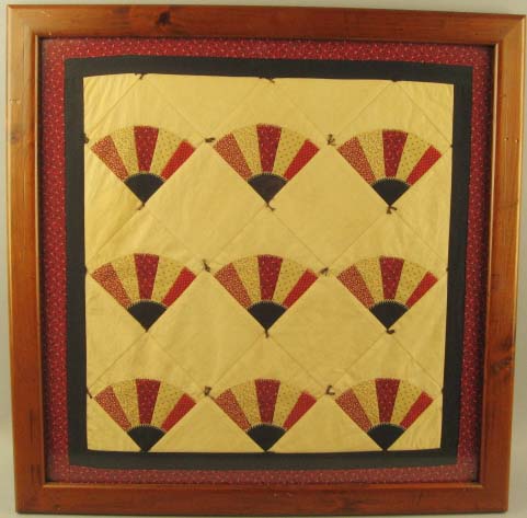 Appraisal: Framed Quilt Piece sq