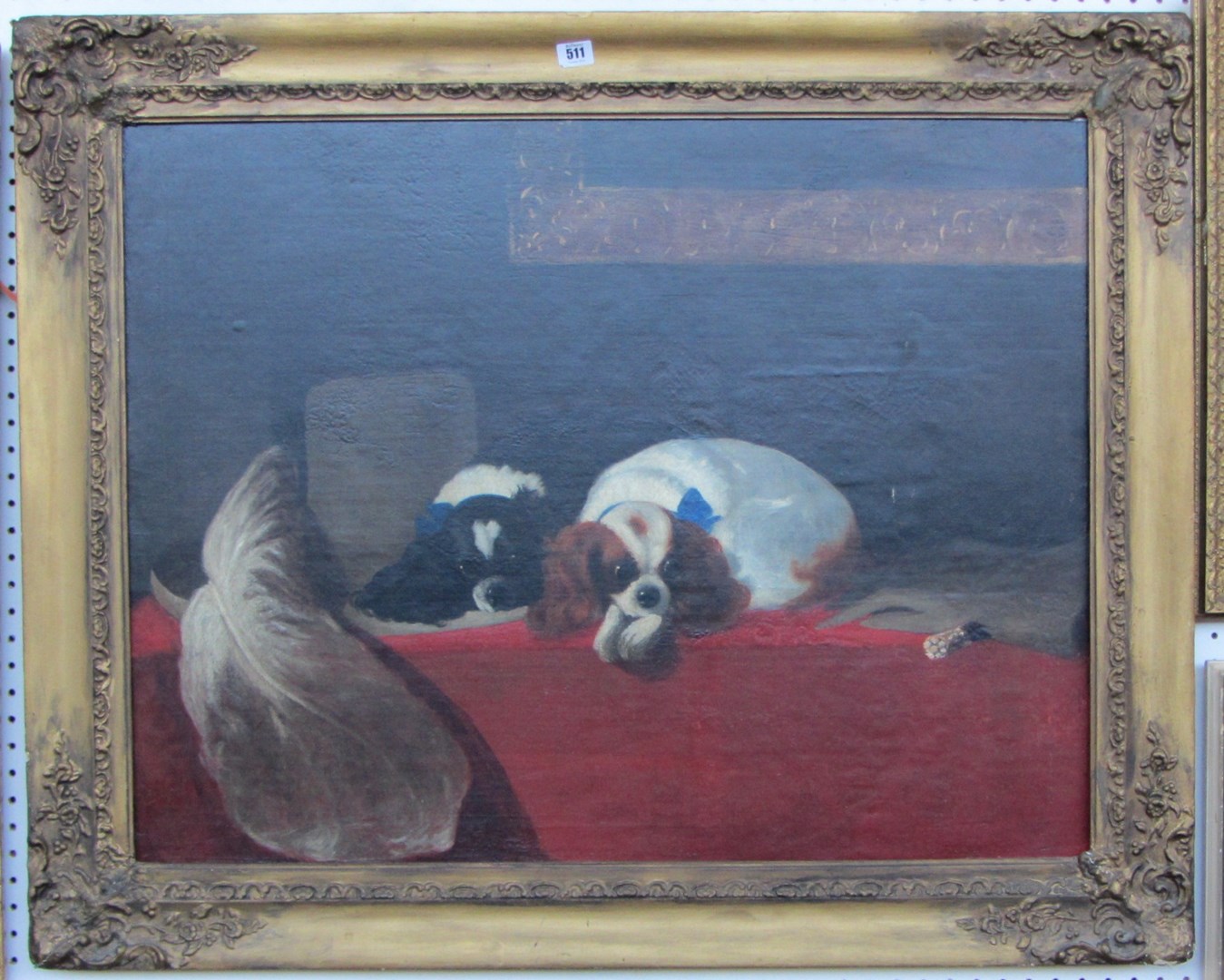 Appraisal: After Sir Edwin Landseer The Cavalier's Pets oil on canvas