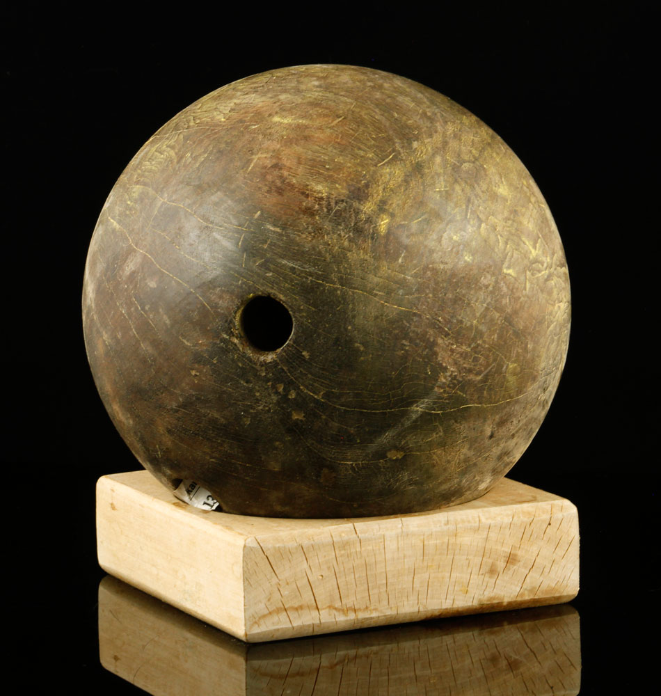 Appraisal: - th C Lignum Vitae Bowling Ball th century bowling