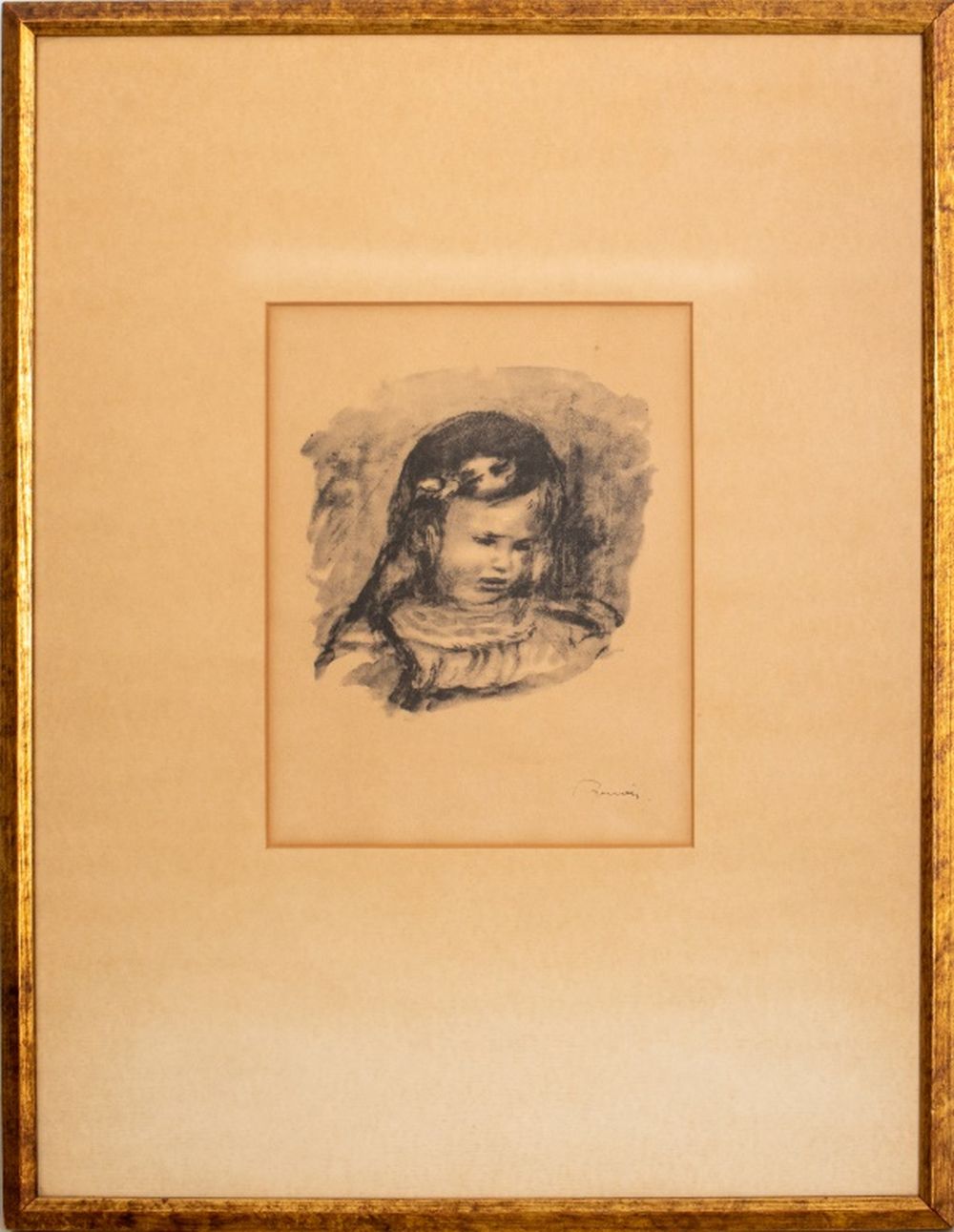 Appraisal: RENOIR CLAUDE RENOIR LA TETE BAISSEE LITHOGRAPH Pierre-Auguste Renoir French