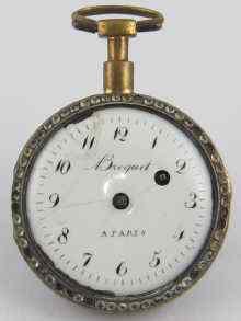 Appraisal: An early th c French verge open face pocket watch