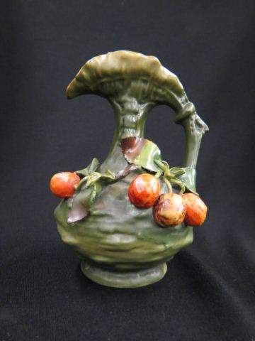 Appraisal: Teplitz Amphora Vase by Ernst Wahliss cherry decor ewer or