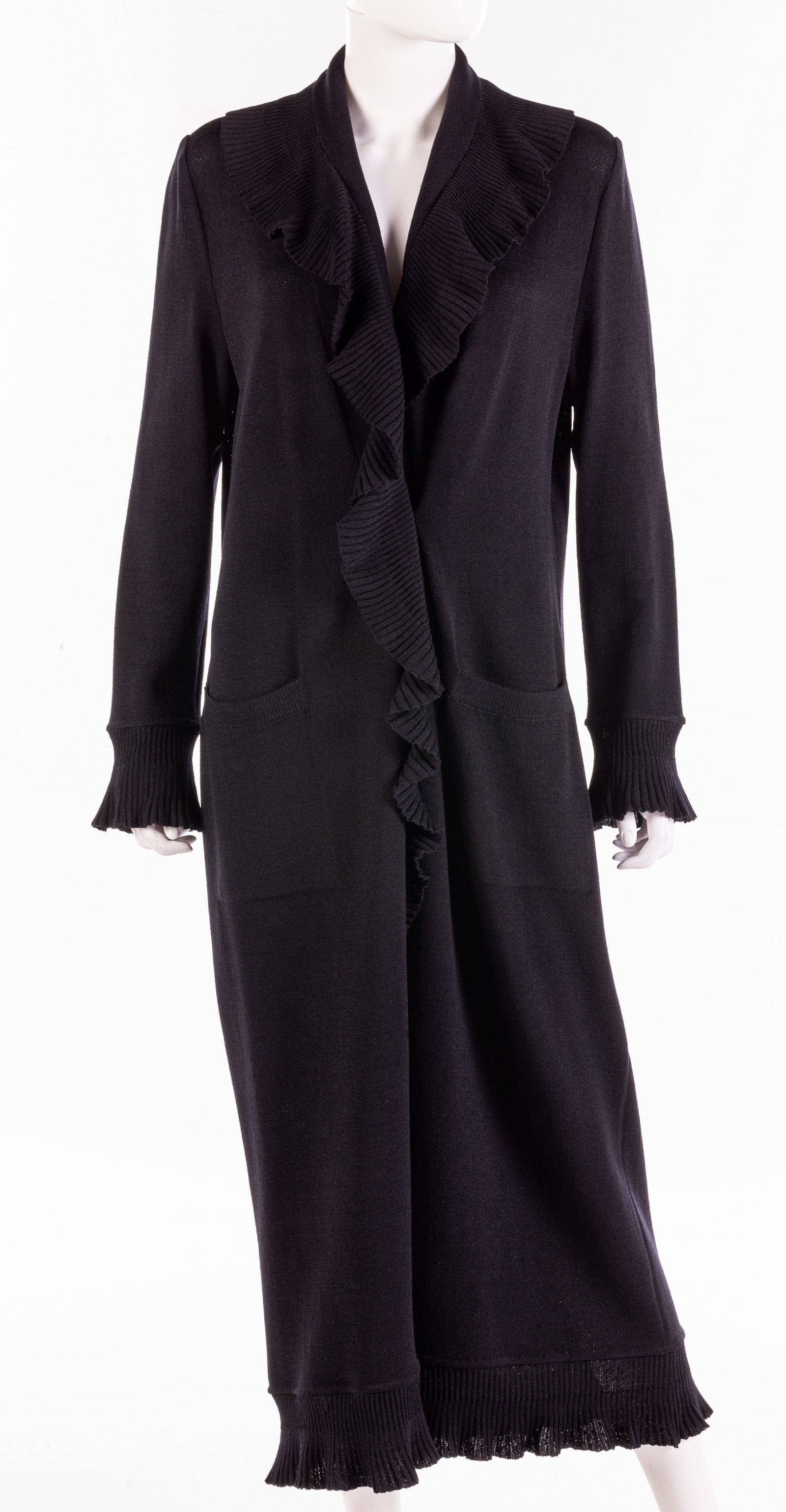 Appraisal: ST JOHN COLLECTION BLACK SWEATER COAT size small