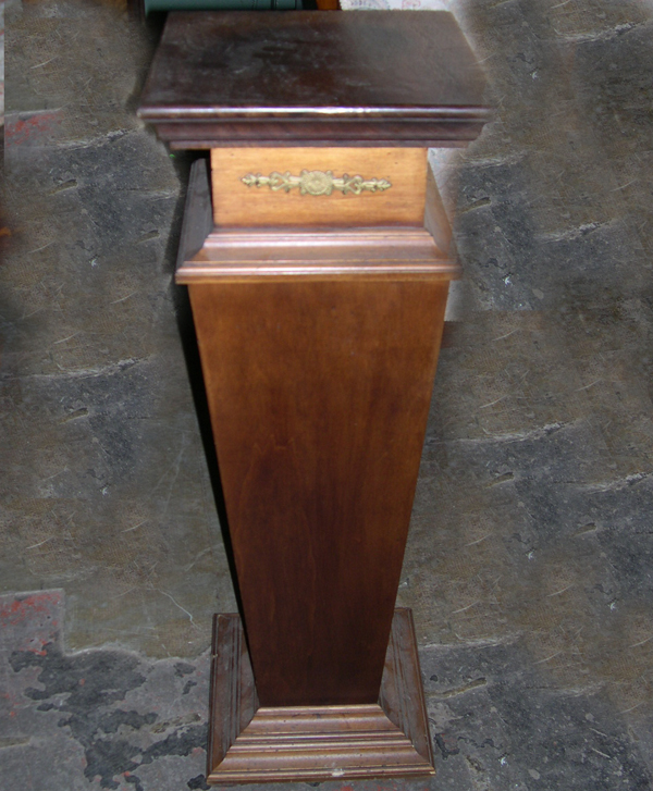 Appraisal: Empire-Style Mahogany Pedestal early th century the square top above