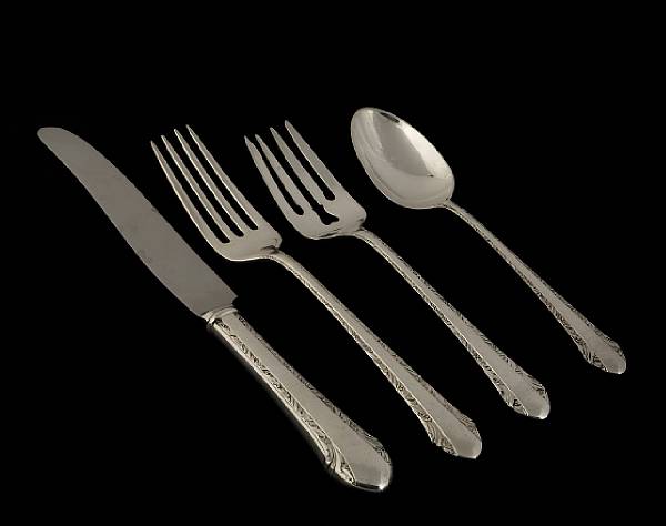 Appraisal: A sterling flatware set with other silver and plated flatwareAlvin