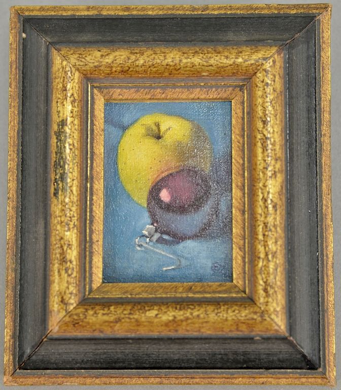 Appraisal: Edward Fitzgerald th Century oil on board Bagatelle still life