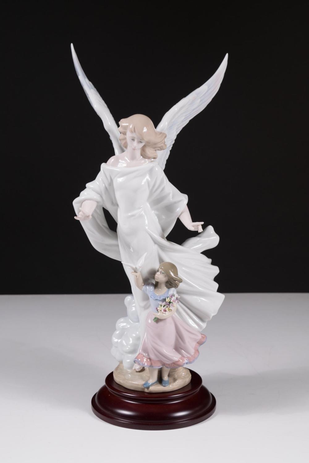 Appraisal: LLADRO GUARDIAN ANGEL PORCELAIN SCULPTURE limited edition by the sculptor