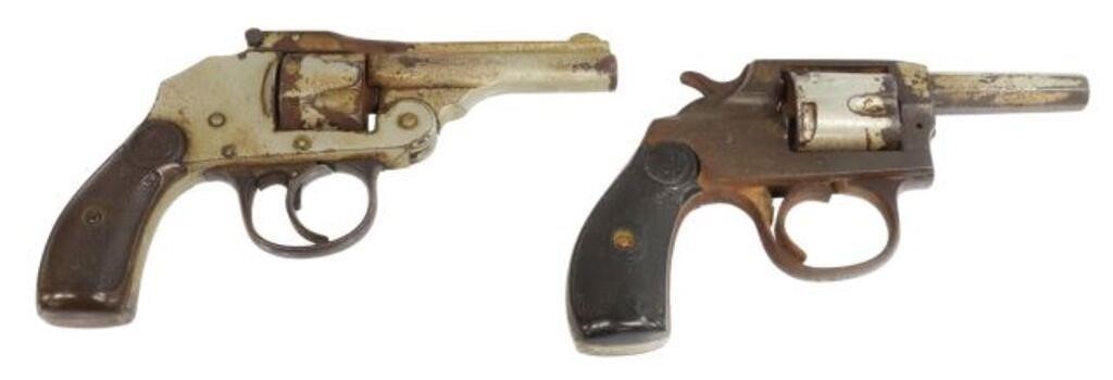 Appraisal: Revolvers Iver Johnson hamerless revolver caliber barrel with two line