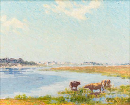 Appraisal: Sale Lot Charles Haydon American - Cows by the River