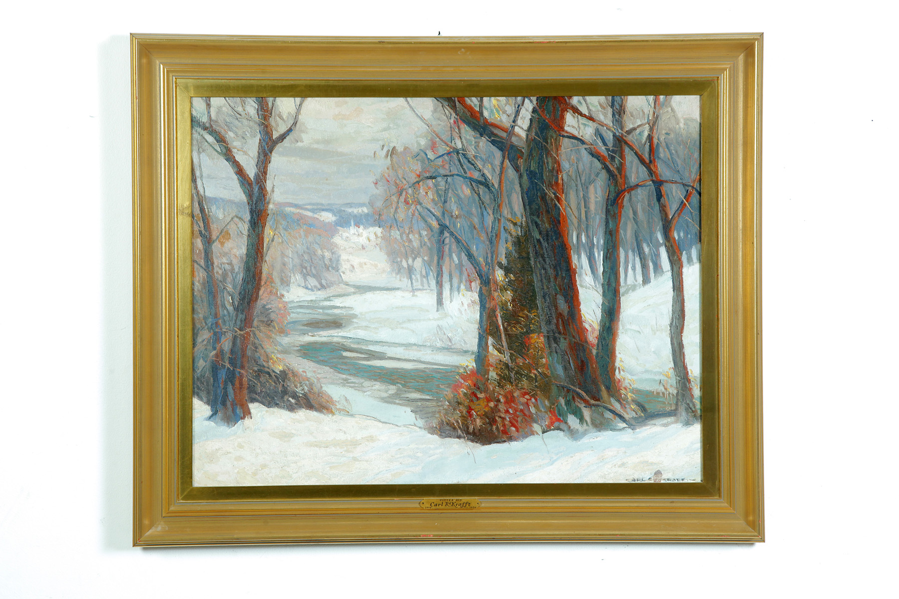 Appraisal: WINTER SUN BY CARL RUDOLPH KRAFFT OHIO ILLINOIS - Oil