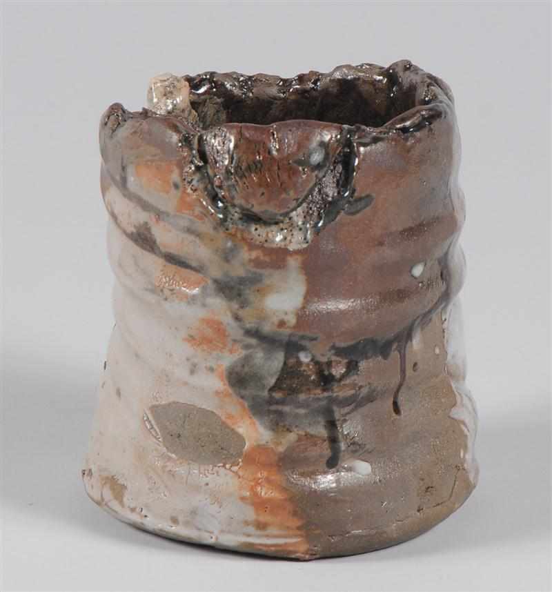 Appraisal: PETER VOULKOS - UNTITLED VESSEL FORM Glazed stoneware signed and