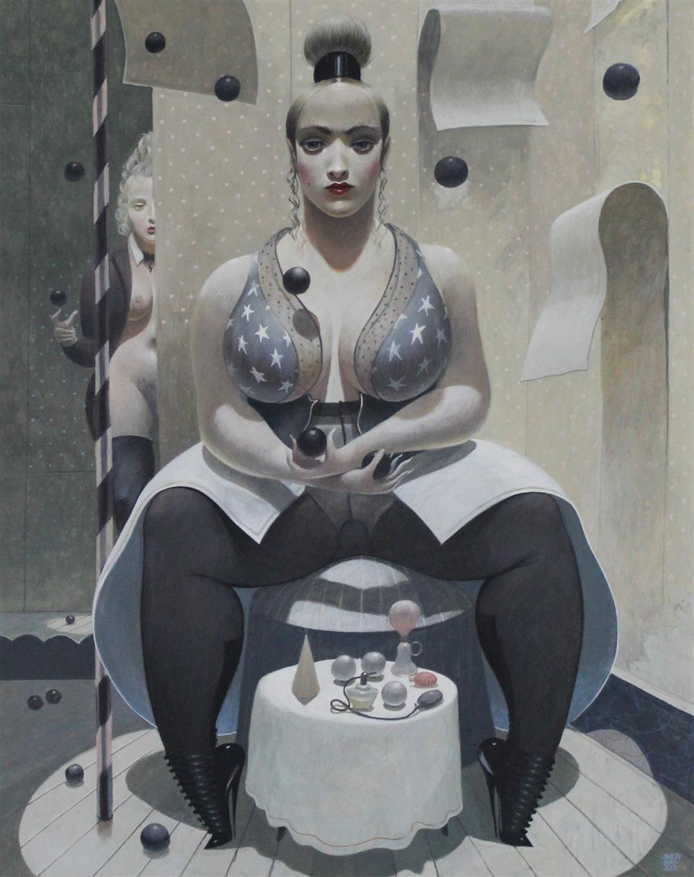 Appraisal: JAMES MCNAUGHT BRITISH - JUGGLING SPANISH DOWN THE HALL Watercolor