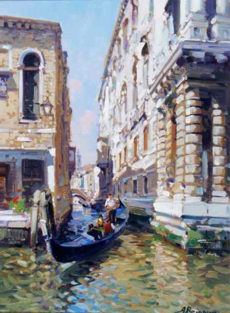 Appraisal: ARMANDO ROMANO b Between the Palazzi Venice signed lower right