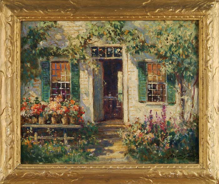 Appraisal: ABBOTT FULLER GRAVES American - THE GARDEN DOORWAY Outstanding oil