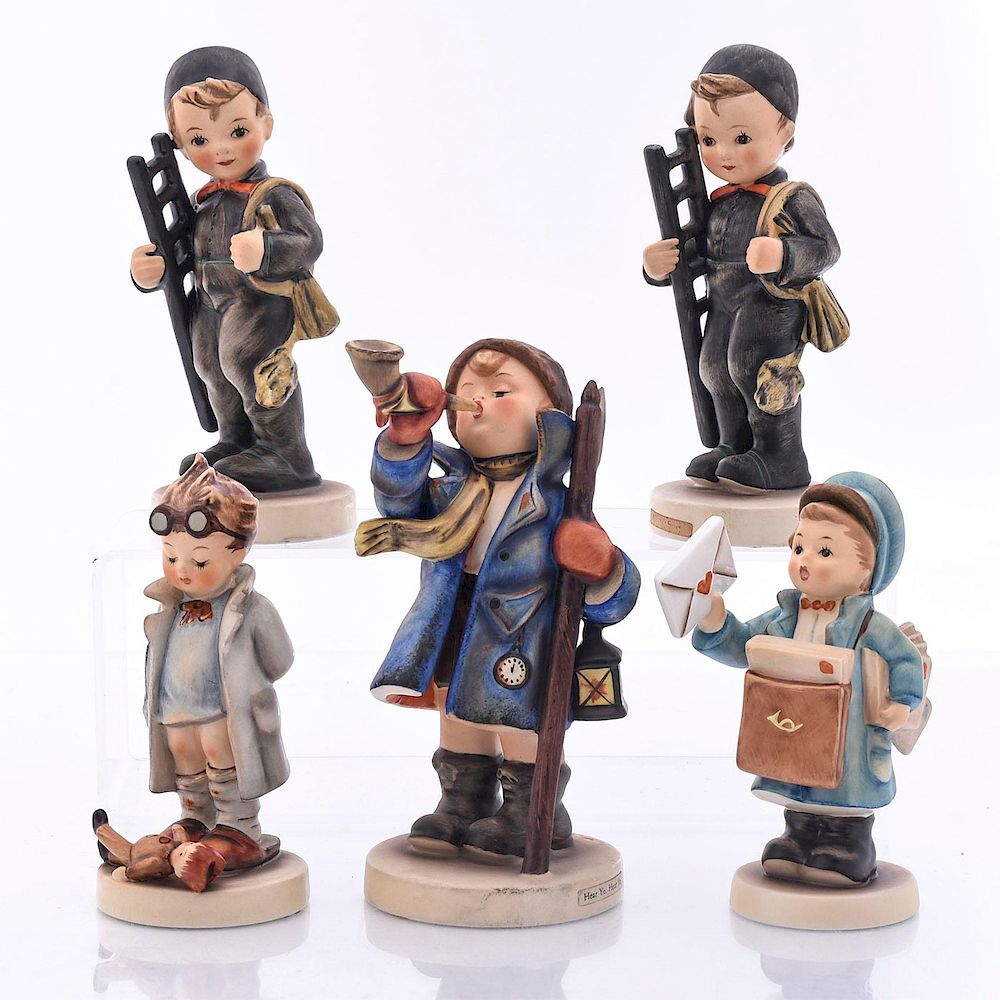 Appraisal: COLLECTIBLE GOEBEL HUMMEL FIGURINES Handpainted marked Varies in sizes Some