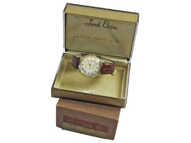 Appraisal: s jewel Lord Elgin gent's wristwatch in the original box