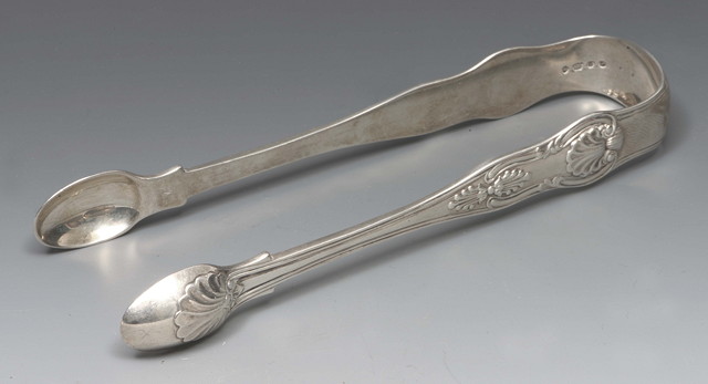 Appraisal: A PAIR OF VICTORIAN SILVER SUGAR TONGS marks for and