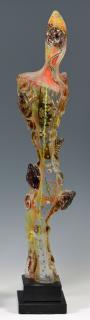 Appraisal: Susan Gott glass female totem Susan Gott American th century