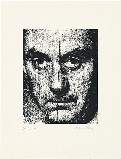 Appraisal: MAN RAY Autoportrait Screenprint on smooth white wove paper x