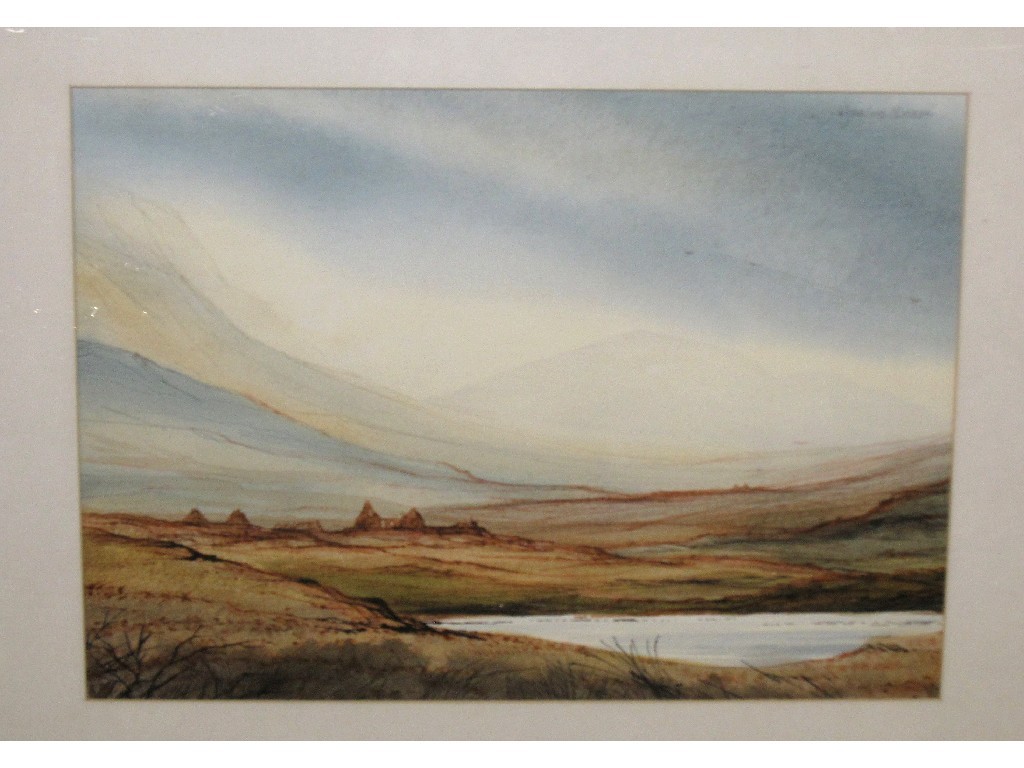 Appraisal: JOHN CARTER CROSSLEY Watercolour 'After the closures - a Highland