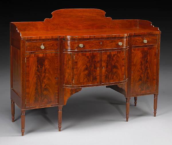 Appraisal: A Federal mahogany sideboard Philadelphia first quarter th century The