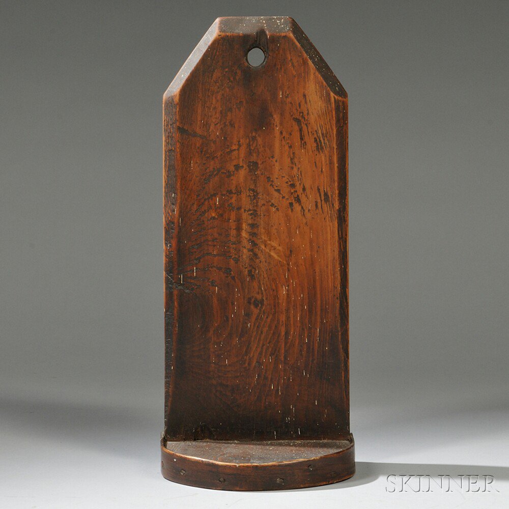 Appraisal: Pine Lamp Shelf America late th early th century the