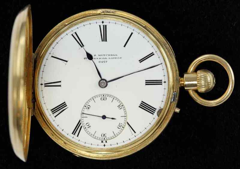 Appraisal: Fine Gold Pocketwatch Englishdesigned as a simple yellow gold case