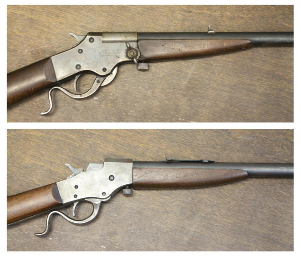 Appraisal: TWO J STEVENS ARMS CO SINGLE SHOT RIFLES Favorite model