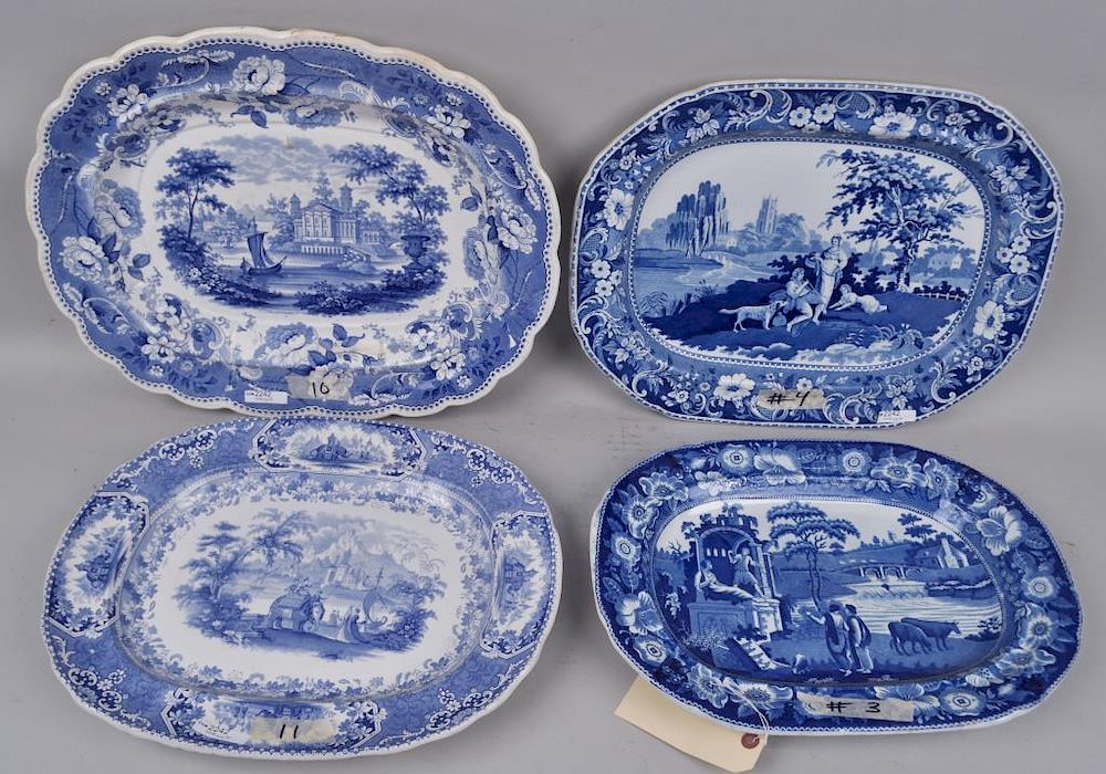 Appraisal: Four English Staffordshire B W Platters comprising a Jackson's Florentine