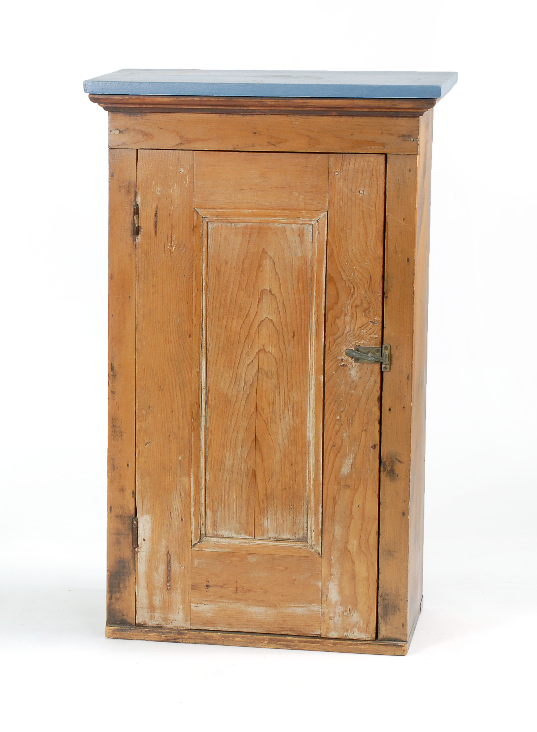 Appraisal: ONE-DOOR CUPBOARD Early th CenturyIn pine Paneled door opens to