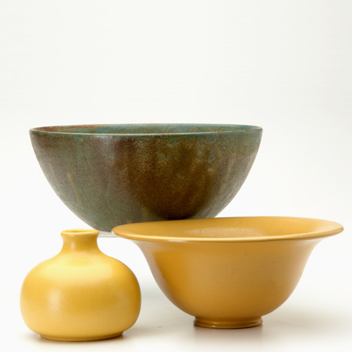 Appraisal: SATURDAY EVENING GIRLS Three vessels Two large bowls one in