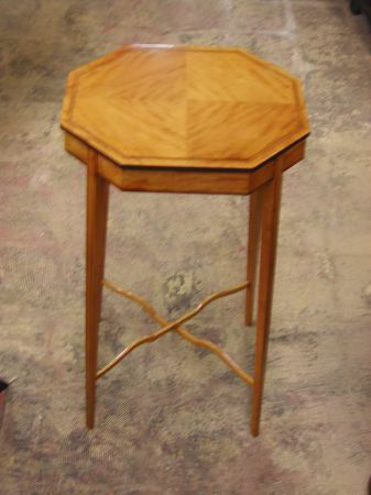 Appraisal: Edwardian Satinwood Occasional Table ca the octagonal top banded and