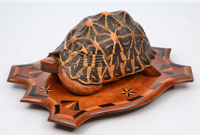 Appraisal: AN EARLY TH CENTURY BOX made from a tortoiseshell the