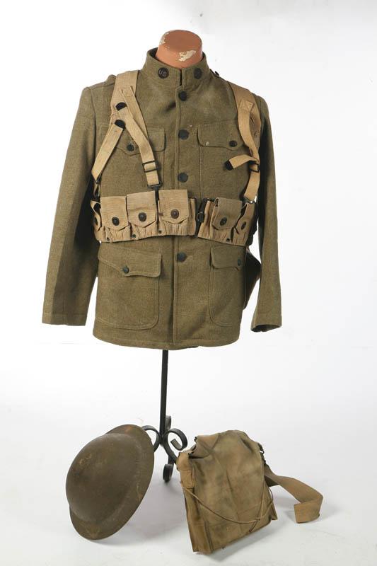 Appraisal: WORLD WAR I FIELD UNIFORM Wonderfully complete including jacket belt