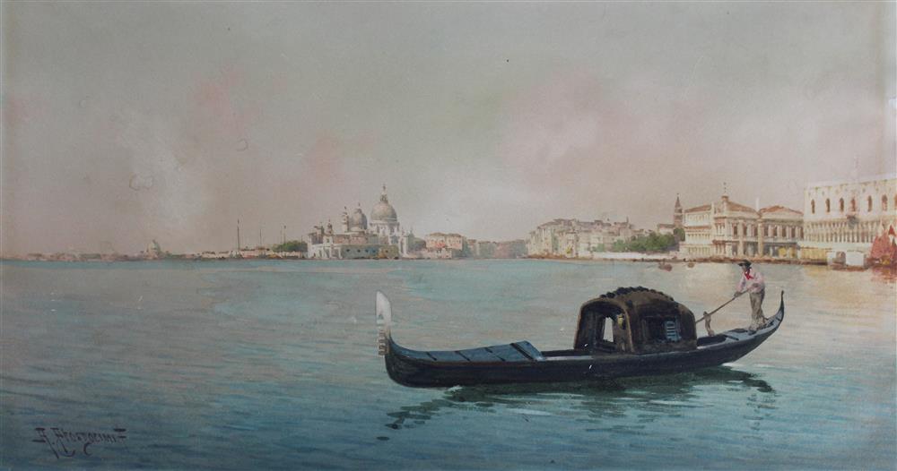 Appraisal: ALBERTO PROSDOCIMI ITALIAN - VENETIAN SCENE Watercolor x in lower