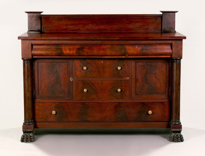 Appraisal: American Late Classical Revival Mahogany Sideboard ca the front with