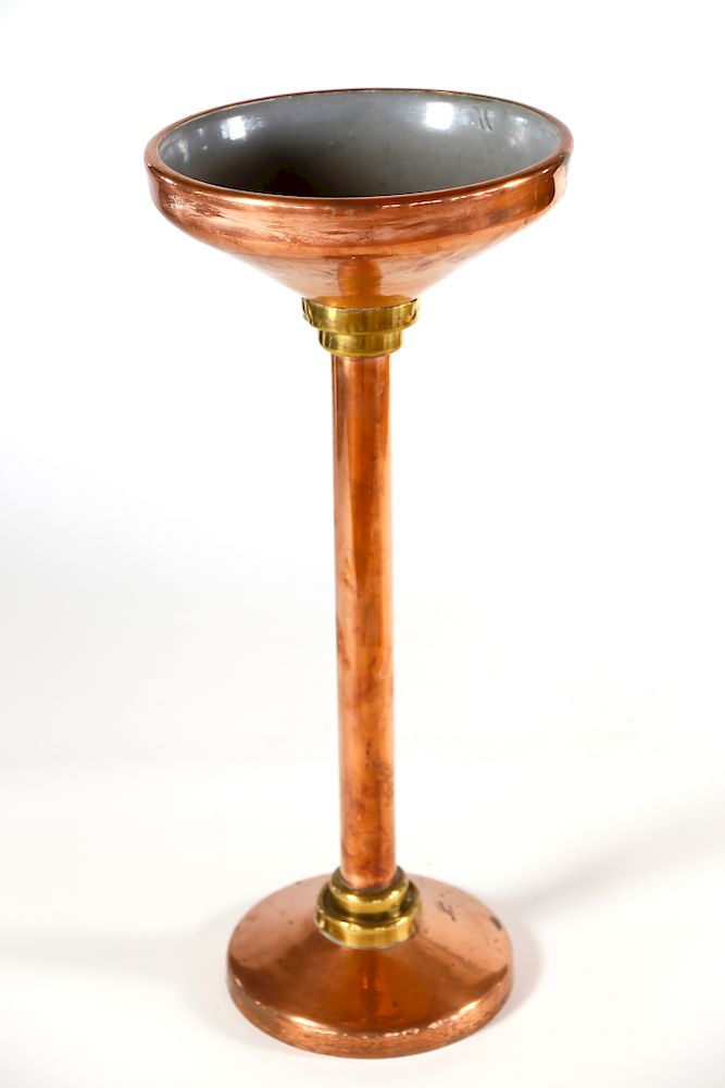 Appraisal: Antique Copper Wine Tasting Spitting Vessel Exclusive on Bidsquare Antique