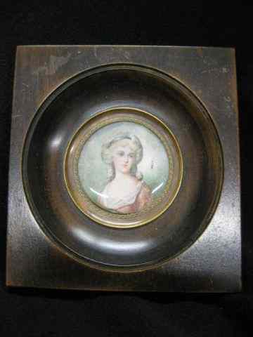 Appraisal: Miniature Portrait on Ivory of a Young Lady artist signed